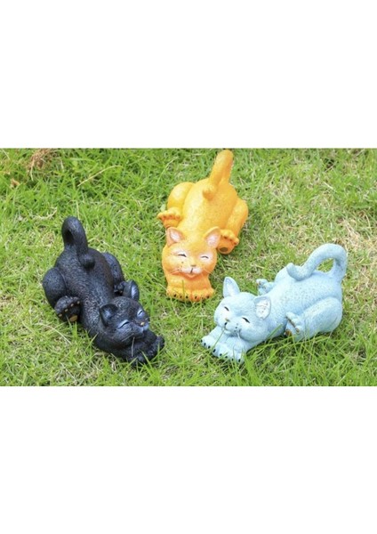 Luxury Dekoratif Şirin Kedi Dekoratif Biblo ( 13.5 Cmx 7.5 Cmx 6.5 Cm) 1 Adet