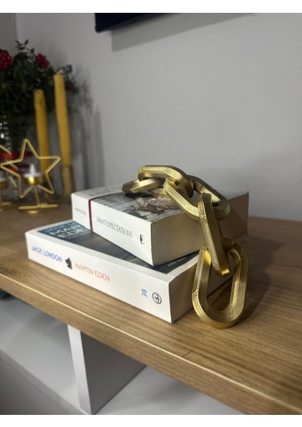 Luxury Dekoratif Zincir - 5 Parçalı Tasarım, Altın Rengi Özel Üretim 1 Adet