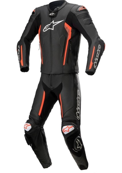 Alpinestars Missile V2 2 Parça Deri Tulum Siyah Kırmızı