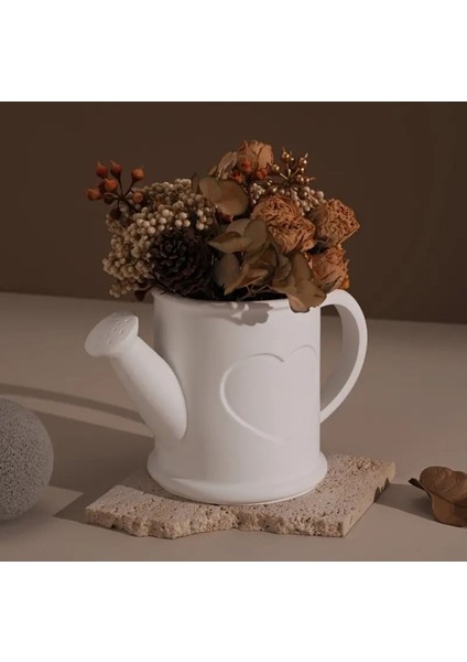 Luxury Dekoratif Vintage Sulama Kabı Görünümlü Kuru Çiçek Vazosu 1 Adet