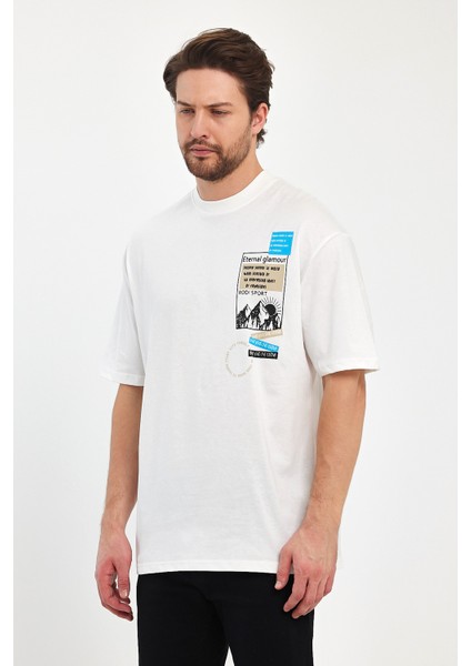Erkek Bisiklet Yaka Baskılı T-Shirt 7023 fiyatları