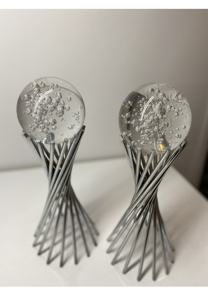 Luxury Burgu Kristal Küre Seti - 80 mm Büyük Baloncuk Toplu Krom Kaplama Çapraz Küre Dekorasyon 1 Adet fiyatları