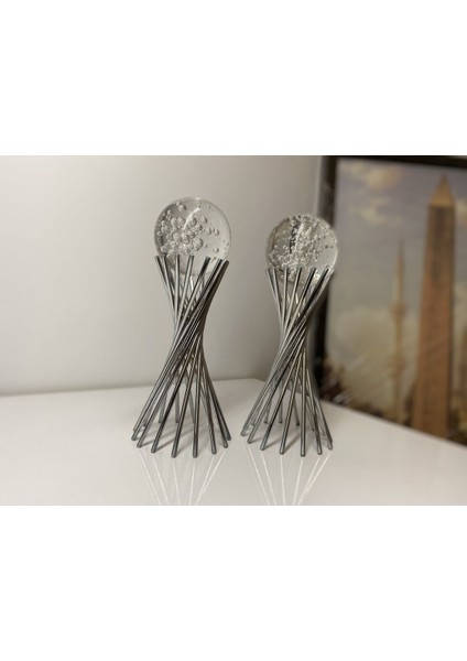 Luxury Burgu Kristal Küre Seti - 80 mm Büyük Baloncuk Toplu Krom Kaplama Çapraz Küre Dekorasyon 1 Adet modelleri