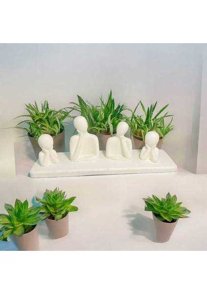 Luxury 4 Lü Aile Biblo Set Alt Taban Hariç Süs Objesi 1 Adet