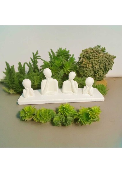 Luxury 4 Lü Aile Biblo Set Alt Taban Hariç Süs Objesi 1 Adet