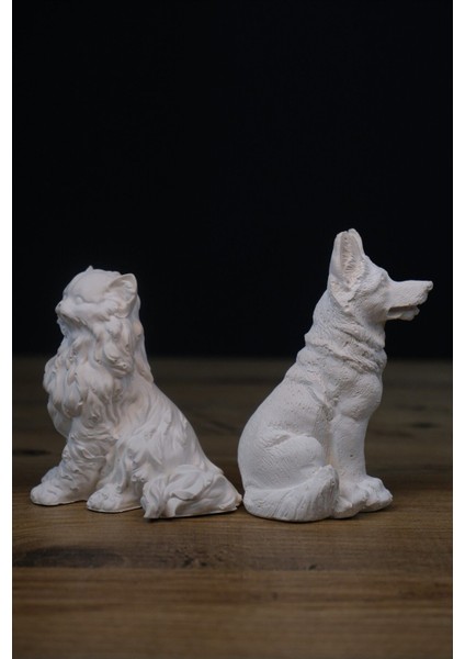 Luxury Kedi ve Köpek Biblo / Kedi ve Köpek Heykeli 1 Adet