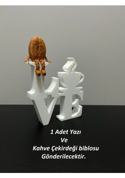 Luxury Kahve Köşesi Mutfak Dekoru 12 cm Dekoratif Yazı 1 Adet