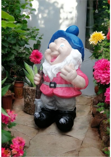 Luxury Dekoratif Seramik Konsept El Yapımı Saksılı Cüce Bahçe Balkon Süsü - Pembe 25X18CM 1 Adet