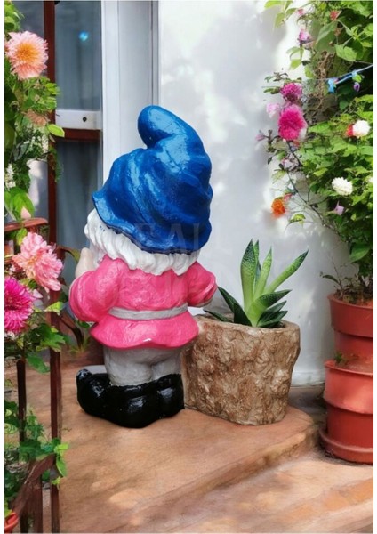 Luxury Dekoratif Seramik Konsept El Yapımı Saksılı Cüce Bahçe Balkon Süsü - Pembe 25X18CM 1 Adet indirimleri