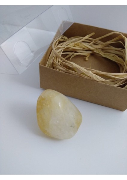 Luxury Sitrin Taşı Biblo/ Ham Doğaltaş Biblo (40-45 Gr) 1 Adet