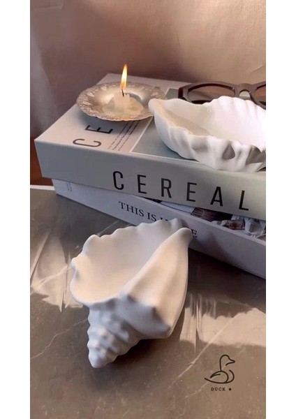 Luxury Deniz Kabuğu Şeklinde 2’li Dekorarif Obje (15-10 Cm) 1 Adet fiyatları