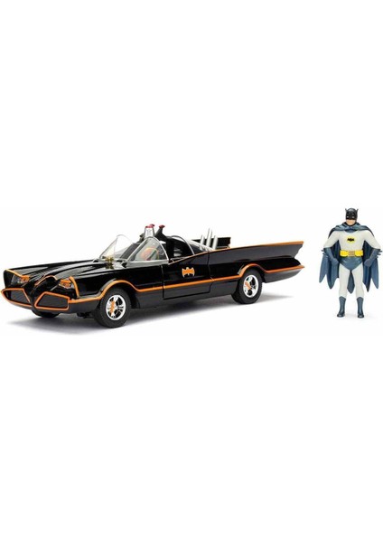 Luxury 1:24 Batman Classic Tv Series 1966 Batmobile Araba ve Figür (Batman ve Robin) 1 Adet