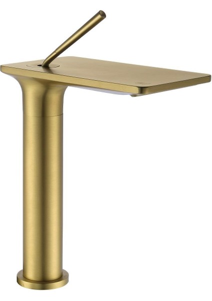 Yüksek Lavabo Bataryası (Fırçalanmış Altın)