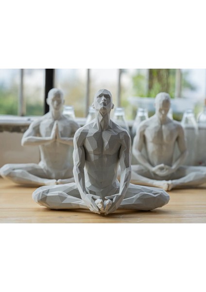 Luxury Yoga/meditasyon Yapan Iskandinav Tarzı Biblo Heykel Figür Dekor Dekorasyon Hediyelik Denge ve Huzur 1 Adet