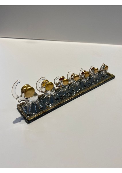 Luxury Dekoratif Kristal Cam Yedili Fil Aksesuar Gold 1 Adet indirimleri
