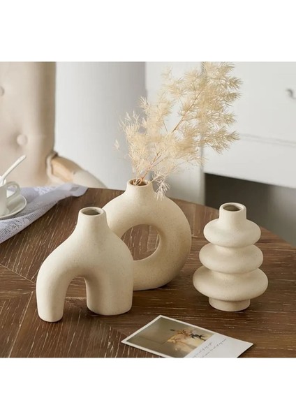 Luxury 3lü 12 cm Iskandinav Tarzı Bohem Vazo Hediyelik Pinterest Pampas Vazosu Set Vazo Dekoratif Eşya 1 Adet