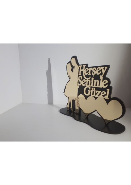 Luxury Her Şey Seninle Güzel Dekoratif Masa Objesi 20 x 15 cm 1 Adet fiyatları