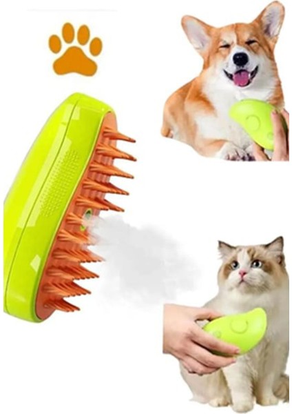 Buharlı Kedi Köpek Yıkama Fırçası Tarağı Buharlı Kedi Tarağı Evcil Hayvan Tarağı