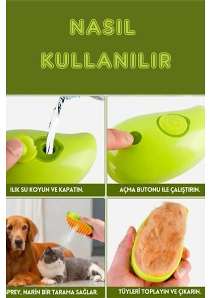 Buharlı Kedi Köpek Yıkama Fırçası Tarağı Buharlı Kedi Tarağı Evcil Hayvan Tarağı fiyatları
