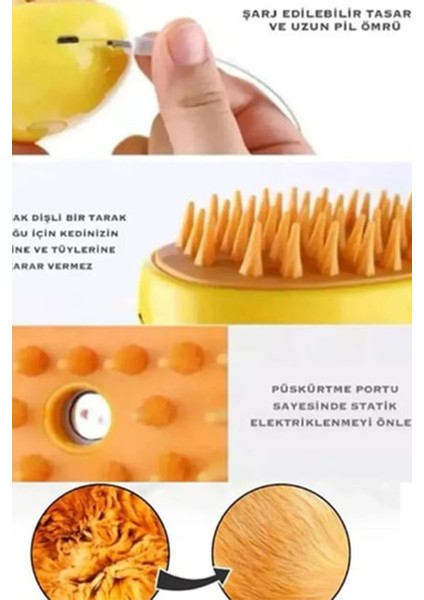 Buharlı Kedi Köpek Yıkama Fırçası Tarağı Buharlı Kedi Tarağı Evcil Hayvan Tarağı indirimleri