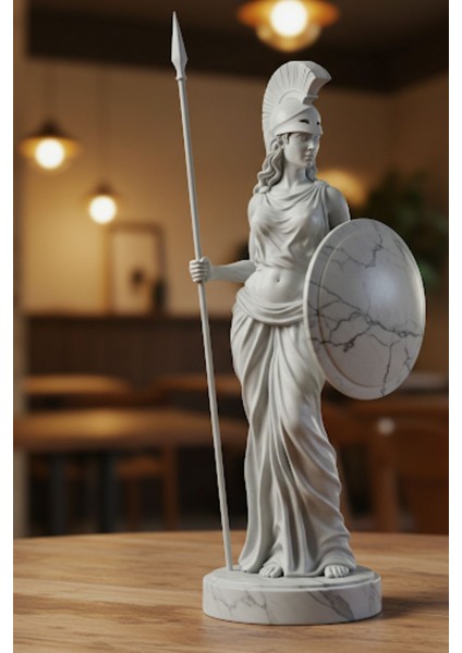 Luxury Athena Biblosu V2 - Yunan Mitolojisinin Bilgelik ve Strateji Efendisi - Dekoratif Heykel 1 Adet