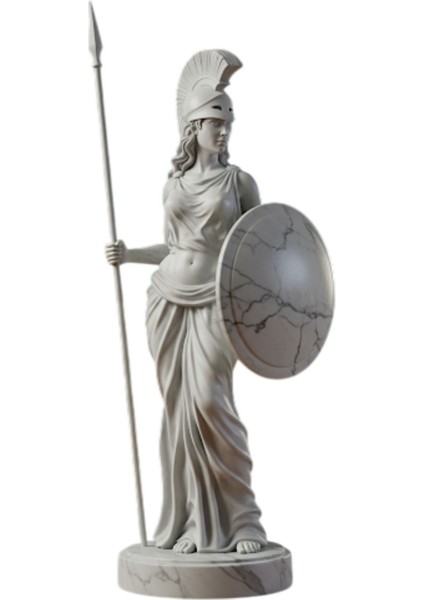 Luxury Athena Biblosu V2 - Yunan Mitolojisinin Bilgelik ve Strateji Efendisi - Dekoratif Heykel 1 Adet