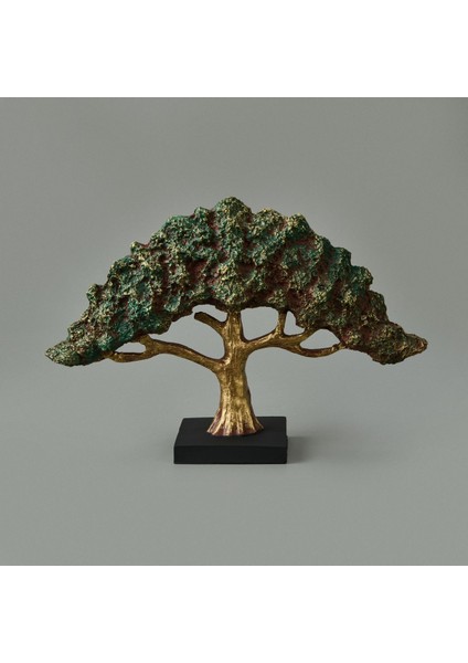 Luxury Deco Bonsai Dekor - Yeşil / Kahverengi - 22 cm 1 Adet