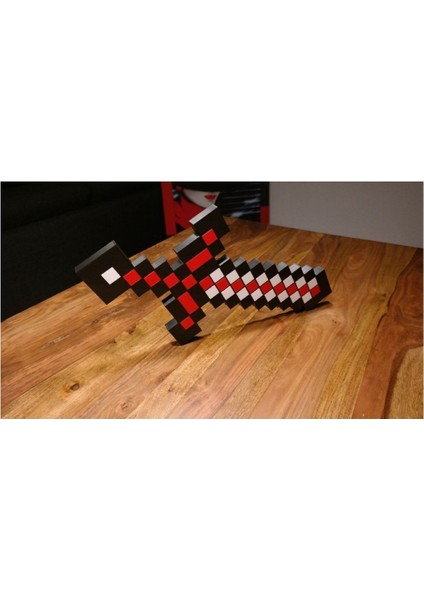 Luxury Minecraft Kılıç Biblo Dekoratif Hediyelik Süs Eşyası Maket 26CM 1 Adet