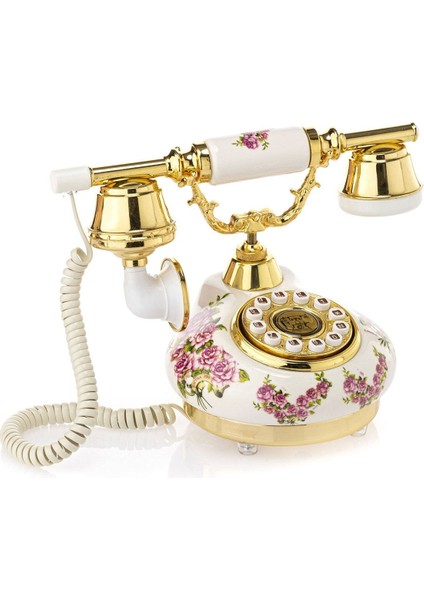Luxury Damla Beyaz Porselen Tuşlu Telefon 1 Adet