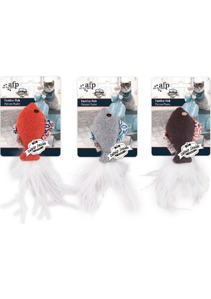 Vintage Cat - Peluş Tüylü Balık Oyuncak