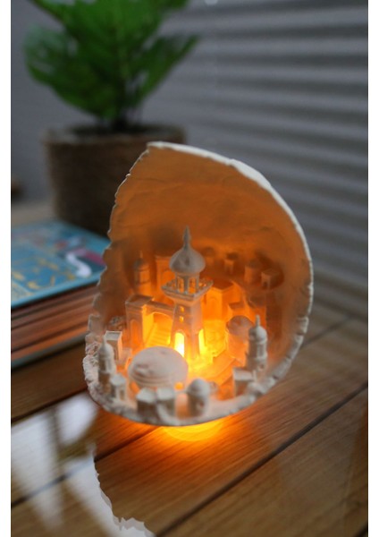 Luxury 13CM Boyutunda Ay Şehri Tealight Mumluk - Dekoratif Mumluk 1 Adet fiyatları