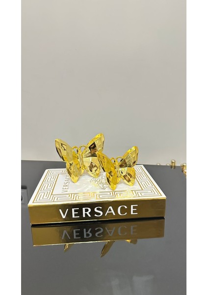 Luxury Ikili Gold Kelebek Aksesuar Dekoratik Biblo 1 Adet