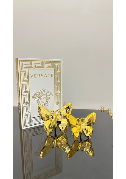 Luxury Ikili Gold Kelebek Aksesuar Dekoratik Biblo 1 Adet fiyatları