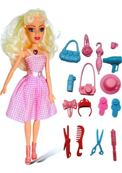 Luxury Barbie Müzikli Aksesuarlı Eklemli Bebek Oyun Seti 1 Adet fırsatları