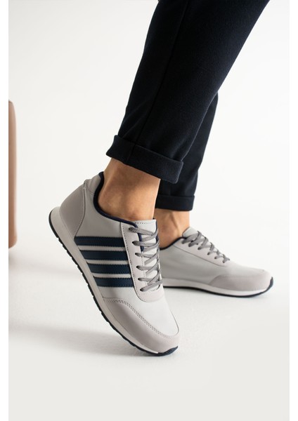 Günlük Sneaker Unisex Çizgili Günlük Rahat Kaliteli Konforlu Bağcıklı Sneaker Spor Ayakkabı