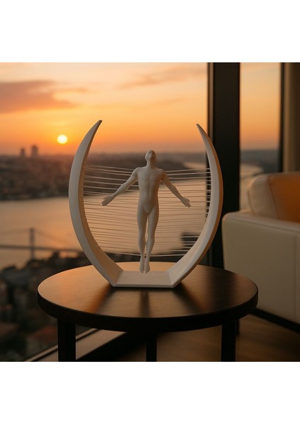 Luxury Voltrex Spırıtus Ruhun Özgürlüğü Temalı Modern Heykel Soyut Minimalist Dekoratif Obje 1 Adet indirimleri