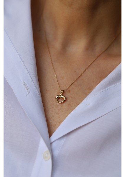 14 Ayar Altın Italyan Kalp Kolye Ucu modelleri