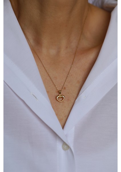 14 Ayar Altın Italyan Kalp Kolye Ucu fırsatları