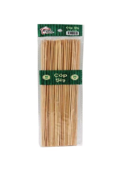 Bambu Çöp Şiş 25CM 40'lı