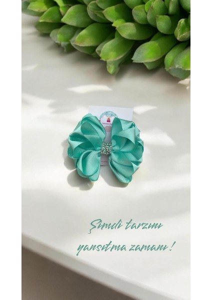 Lotus Çiçeği Yeşil Premium Saç Tokası fiyatları