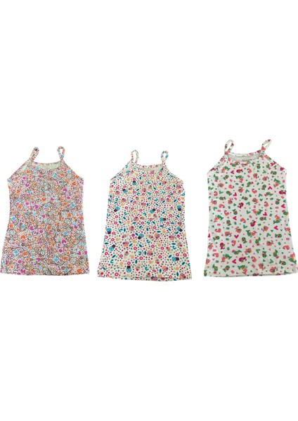 Kız Çocuk Atlet 3’lü Paket – %94 Pamuk %6 Elastan – Numara 2 (2-3 Yaş) – Kombin Renk fiyatları