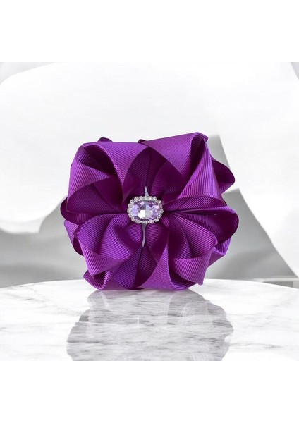 Lotus Çiçeği Mor Premium Saç Tokası