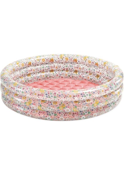 IH58427 Intex 3 Boğumlu Çiçek Desenli Bebek Havuzu 86X25CM