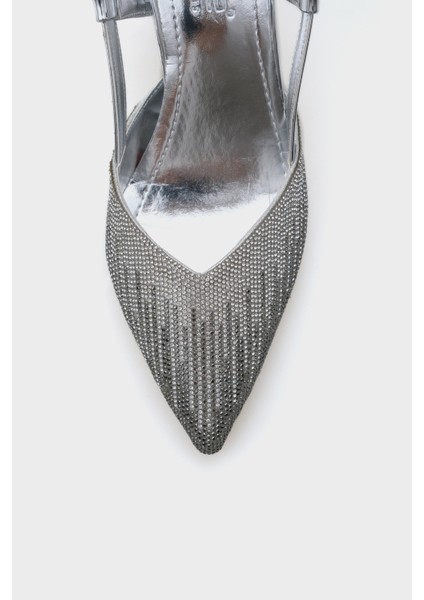 Nova Orta Topuklu Sivri Burunlu Taşlı Kadın Şık Ayakkabı fırsatları