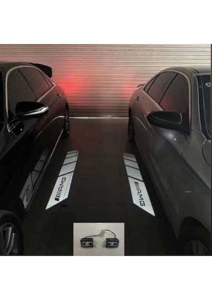 Mercedes W205 - W213 C ve E Serisi Uyumlu Ayna Altı Amg Aydınlatma (Amg Ambiyans)