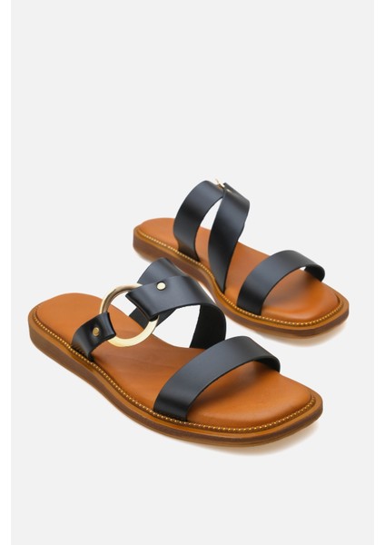 - Günlük Kadın Deri Sandalet