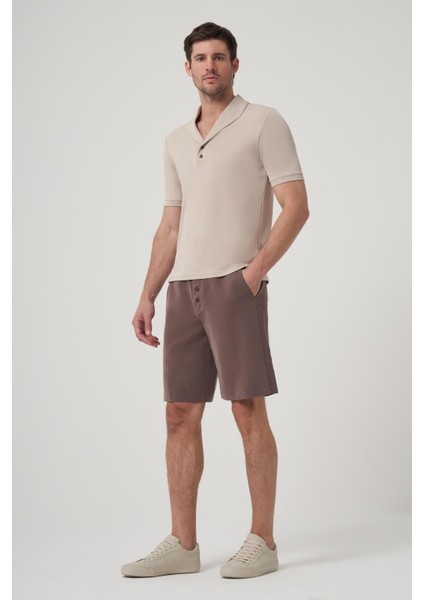 Stenly Bej Rengi Şal Yaka Tişört fiyatları