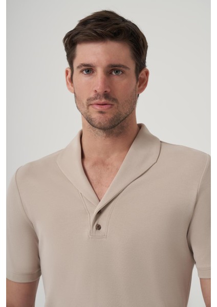 Stenly Bej Rengi Şal Yaka Tişört fırsatları