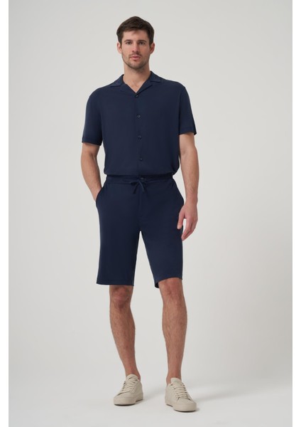 Maglia Lacivert Modal Içerikli Relaxed Fit Mono Yaka Süprem Gömlek indirimleri