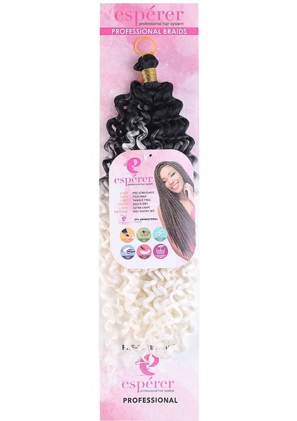 Afro Dalgası Saç / Siyah Beyaz Ombreli fiyatları